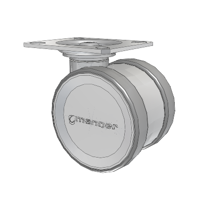 Twist Top Plate Swivel Caster with 75 x 2 TPU (95a) Wheel