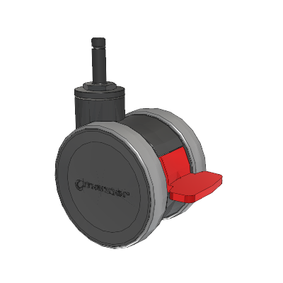 Twist Grip Ring Caster with 100 x 2 TPU (95a) Wheel and Total Lock Brake
