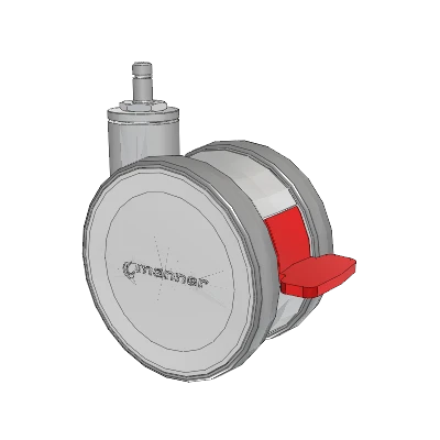 Twist Grip Ring Caster with 125 x 2 TPU (95a) Wheel and Total Lock Brake
