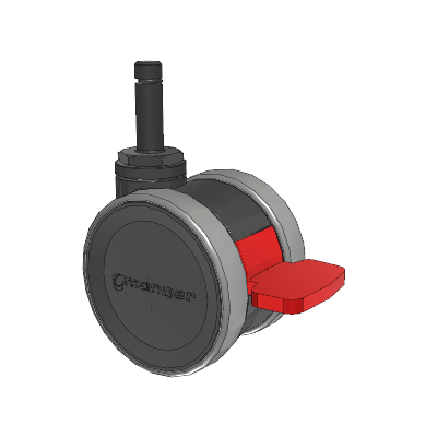 Twist Grip Ring Caster with 75 x 2 TPU (95a) Wheel and Total Lock Brake
