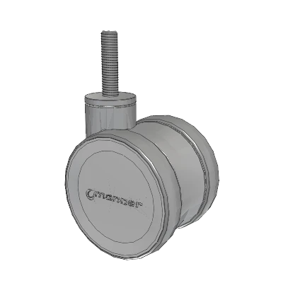 Twist Threaded Stem Caster with 100 x 2 TPU (95a) Wheel