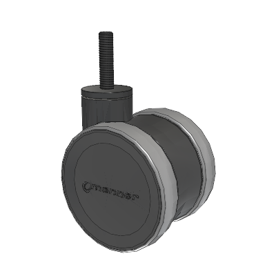 Twist Threaded Stem Caster with 100 x 2 TPU (95a) Wheel
