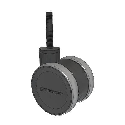 Twist Threaded Stem Caster with 100 x 2 TPU (95a) Wheel
