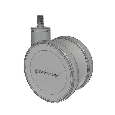 Twist Threaded Stem Caster with 125 x 2 TPU (95a) Wheel