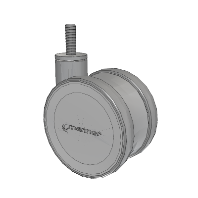 Twist Threaded Stem Caster with 125 x 2 TPU (95a) Wheel