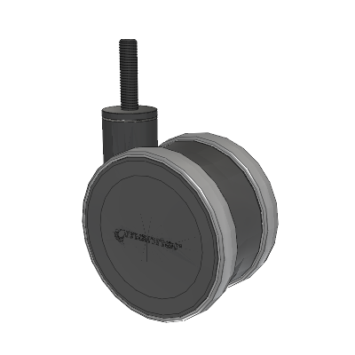 Twist Threaded Stem Caster with 125 x 2 TPU (95a) Wheel
