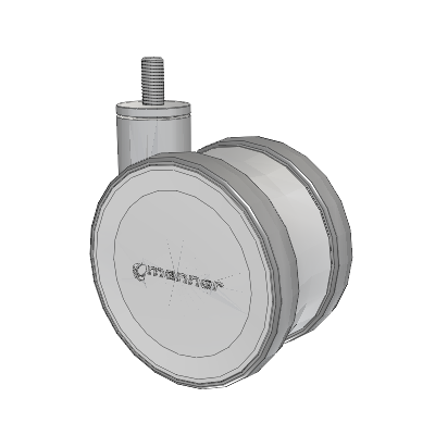 Twist Threaded Stem Caster with 125 x 2 TPU (95a) Wheel