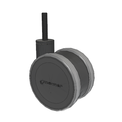 Twist Threaded Stem Caster with 125 x 2 TPU (95a) Wheel