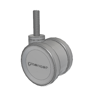 Twist Threaded Stem Caster with 75 x 2 TPU (95a) Wheel