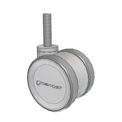 Twist Threaded Stem Caster with 75 x 2 TPU (95a) Wheel