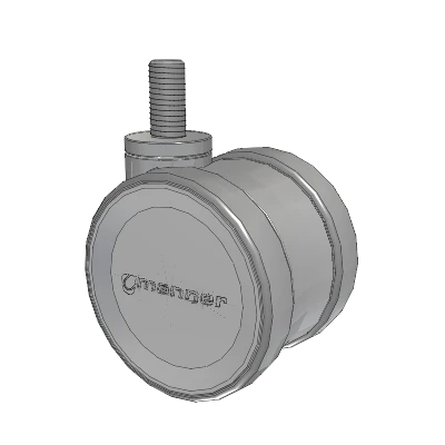 Twist Threaded Stem Caster with 75 x 2 TPU (95a) Wheel