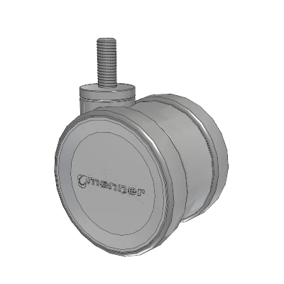 Twist Threaded Stem Caster with 75 x 2 TPU (95a) Wheel