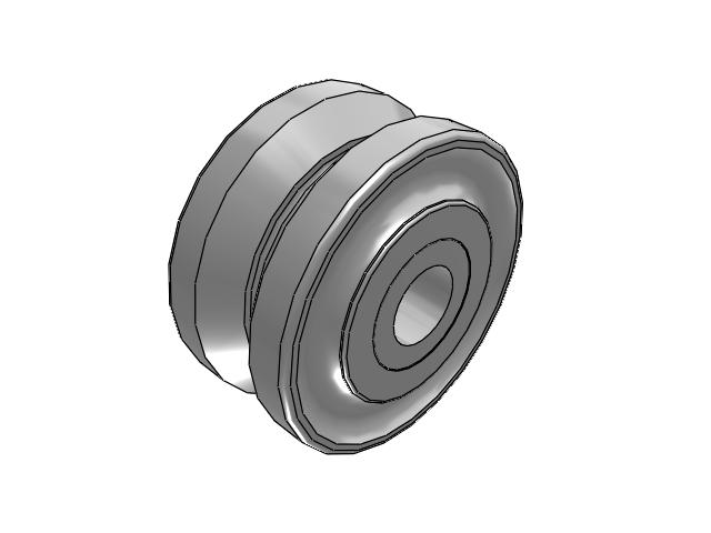 VF Drop Forged Steel V-Groove 6 x 3 Wheel with Straight Roller Bearing