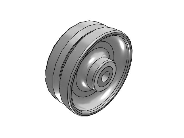 VF Drop Forged Steel V-Groove 8 x 3 Wheel with Straight Roller Bearing