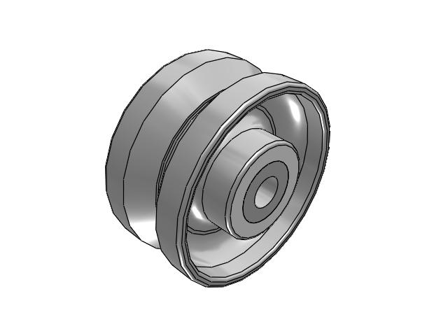 VF Drop Forged Steel V-Groove 8 x 4 Wheel with Straight Roller Bearing