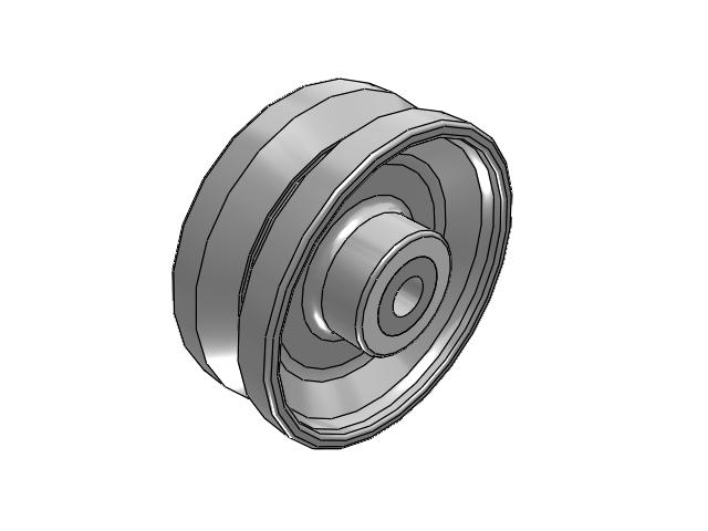 VF Drop Forged Steel V-Groove 10 x 4 Wheel with Straight Roller Bearing