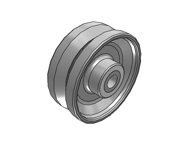VF Drop Forged Steel V-Groove 10 x 4 Wheel with Straight Roller Bearing