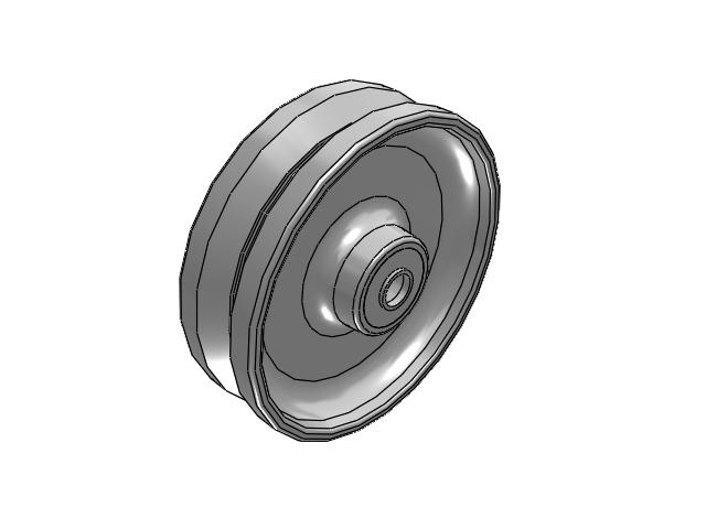 VH Drop Forged Steel V-Groove 10 x 3 Wheel with Tapered Roller Bearing