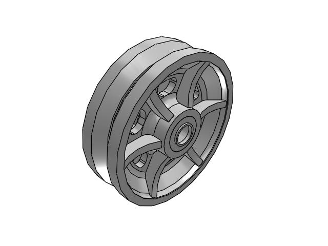 VL Cast Iron V-Groove 10 x 3 Wheel with Tapered Roller Bearing