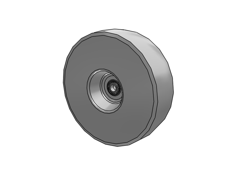PF - Offset Wheel (to 300 lb/ea) 4.10/3.50-4 10.472 x 3.386 with Precision Ball Bearing
