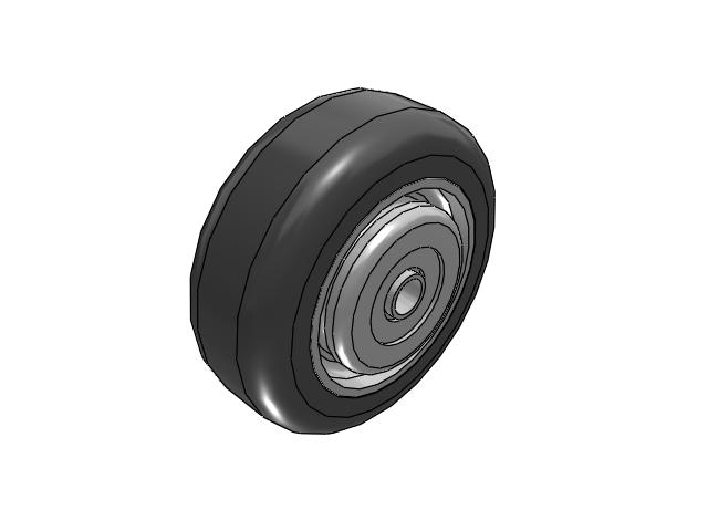 XA Polyurethane on Polypropylene 3-1/2 x 1-1/4 Wheel with Precision Ball Bearing