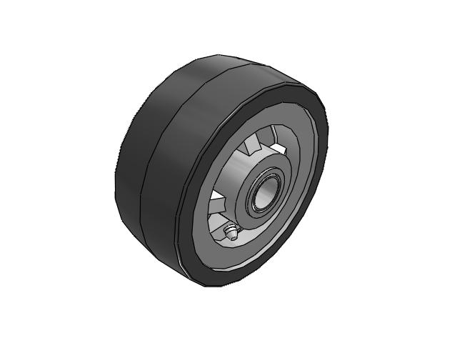XA Polyurethane on Polypropylene 5 x 2 Wheel with Straight Roller Bearing