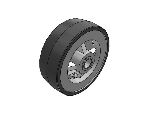 XA Polyurethane on Polypropylene 6 x 2 Wheel with Straight Roller Bearing
