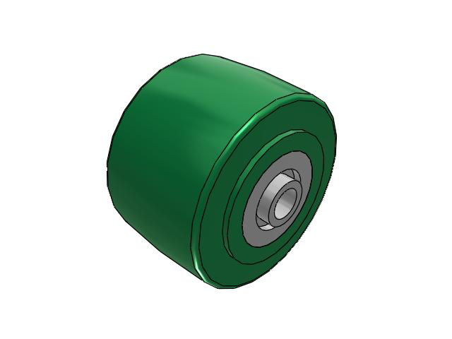 XI X-treme Solid Polyurethane 3-1/4 x 2 Wheel with Precision Ball Bearing