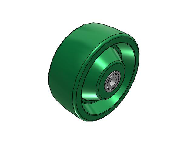 XI X-treme Solid Polyurethane 5 x 2 Wheel with Roller Bearing