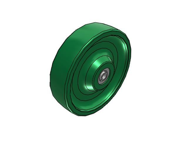 XI X-treme Solid Polyurethane 8 x 2 Wheel with Precision Ball Bearing