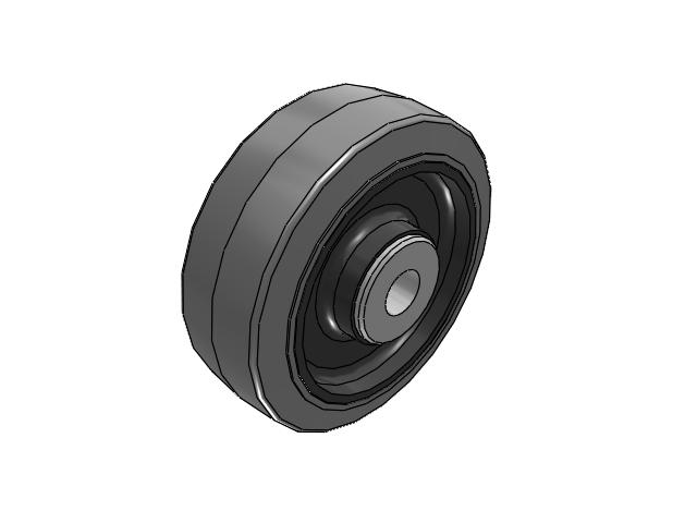 XS X-tra Soft Rubber Wheels 3-1/2 x 1-1/4 with Delrin Bearing
