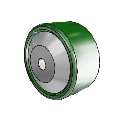 Cast Iron Enameled Cast Iron 2.5 x 1.25 Wheel with Sleeve Bearing