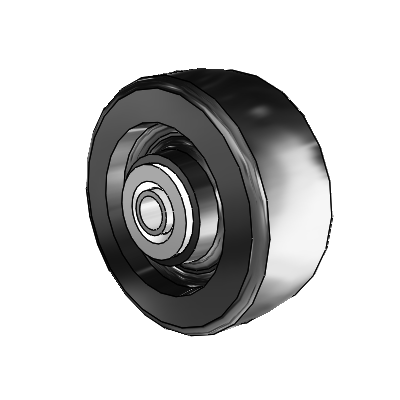 Polyolefin 3 x 1.25 Wheel with Delrin Bearing