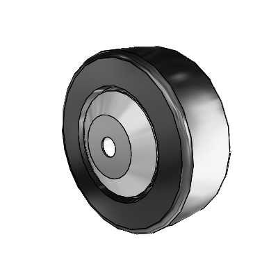 Polyolefin 3.5 x 1.25 Wheel with Ball Bearing