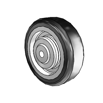 TPE High-Temp Thermoplastic Elastomer Polyolefin 4 x 1.25 Wheel with Precision Ball Bearing