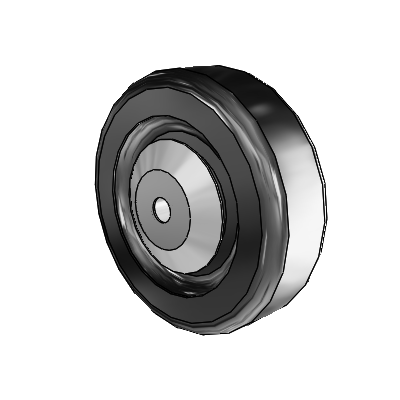 Polyolefin 4 x 1.25 Wheel with Delrin Bearing