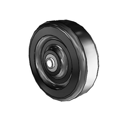 Polyolefin 4 x 1.25 Wheel with Ball Bearing