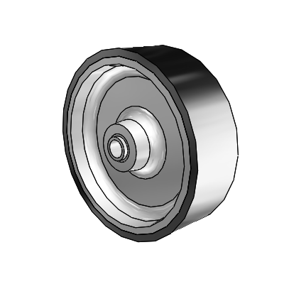 ThermoTech Rubber Aluminum 4 x 1.25 Wheel with Teflon Bearing