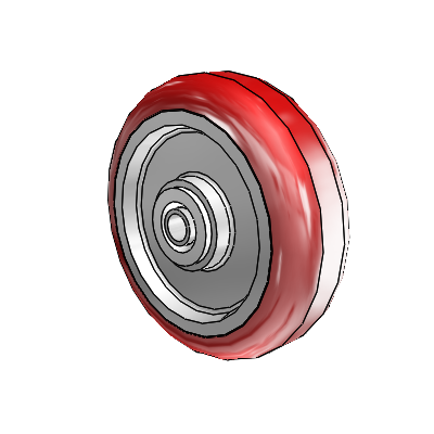 Polyurethane Hi-Tech HI-TECH Polyurethane Polyolefin 4 x 1.25 Wheel with Delrin Bearing