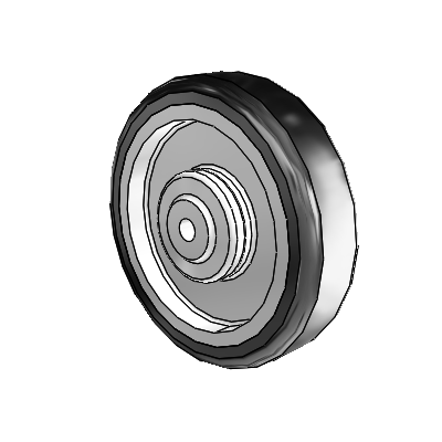 TPE High-Temp Thermoplastic Elastomer Polyolefin 5 x 1.25 Wheel with Precision Ball Bearing