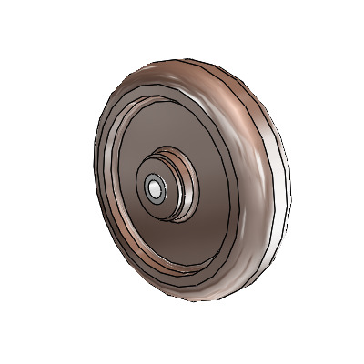 Thermo Nylon Resin 5 x 1.25 Wheel with Plain Bearing