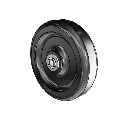 Polyolefin 5 x 1.25 Wheel with Delrin Bearing