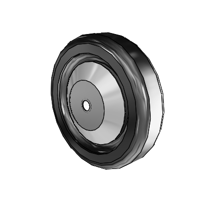 Polyolefin 5 x 1.25 Wheel with Ball Bearing