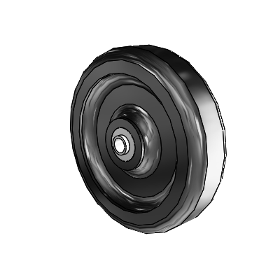 Polyolefin 5 x 1.25 Wheel with Ball Bearing