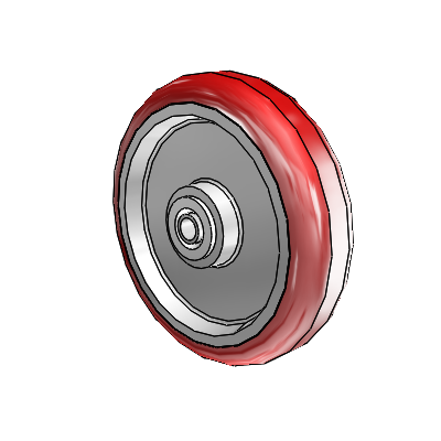 Polyurethane Hi-Tech HI-TECH Polyurethane Polyolefin 5 x 1.25 Wheel with Delrin Bearing