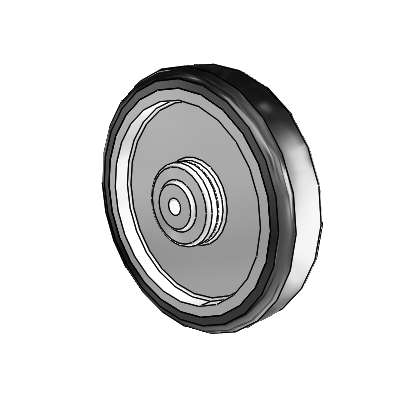 TPE High-Temp Thermoplastic Elastomer Polyolefin 6 x 1.25 Wheel with Precision Ball Bearing