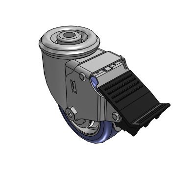 2 Series Casters Modular Stem Caster with 3.5 in x 1.25 in HydroTech Wheel and Precision Ball Bearing