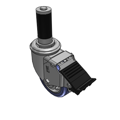 2 Series Casters Expanding Adapter Stem Caster with 3.5 in x 1.25 in HydroTech Wheel and Precision Ball Bearing