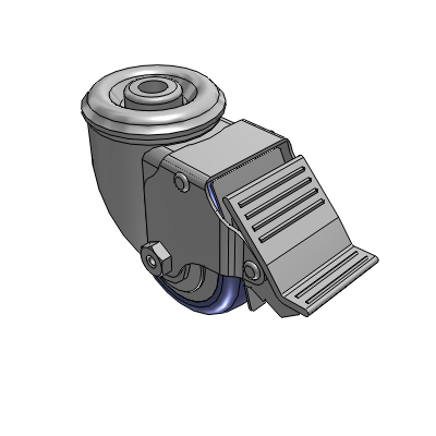 2 Series Casters Modular Stem Caster with 3 in x 1.25 in HydroTech Wheel and Precision Ball Bearing