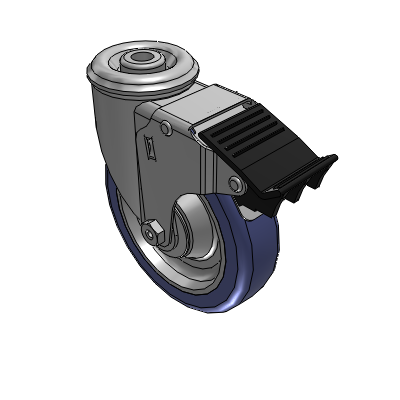 2 Series Casters Modular Stem Caster with 5 in x 1.25 in HydroTech Wheel and Precision Ball Bearing